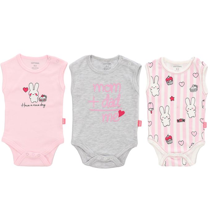 Cottonil Baby® Sleeveless Onesies  "Snap Closure"