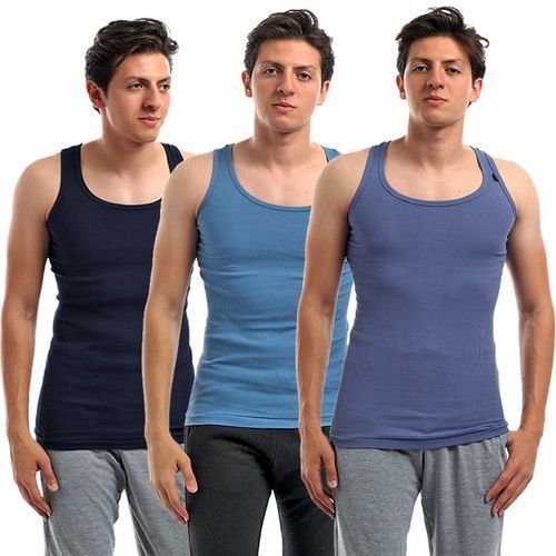 Cottonil Combed® Men Sleeveless Colored Undershirt - Bundle of 3 undershirts (100% Cotton)