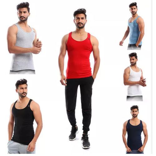 Cottonil Combed® Men Sleeveless Colored Undershirt - Bundle of 3 undershirts (100% Cotton)