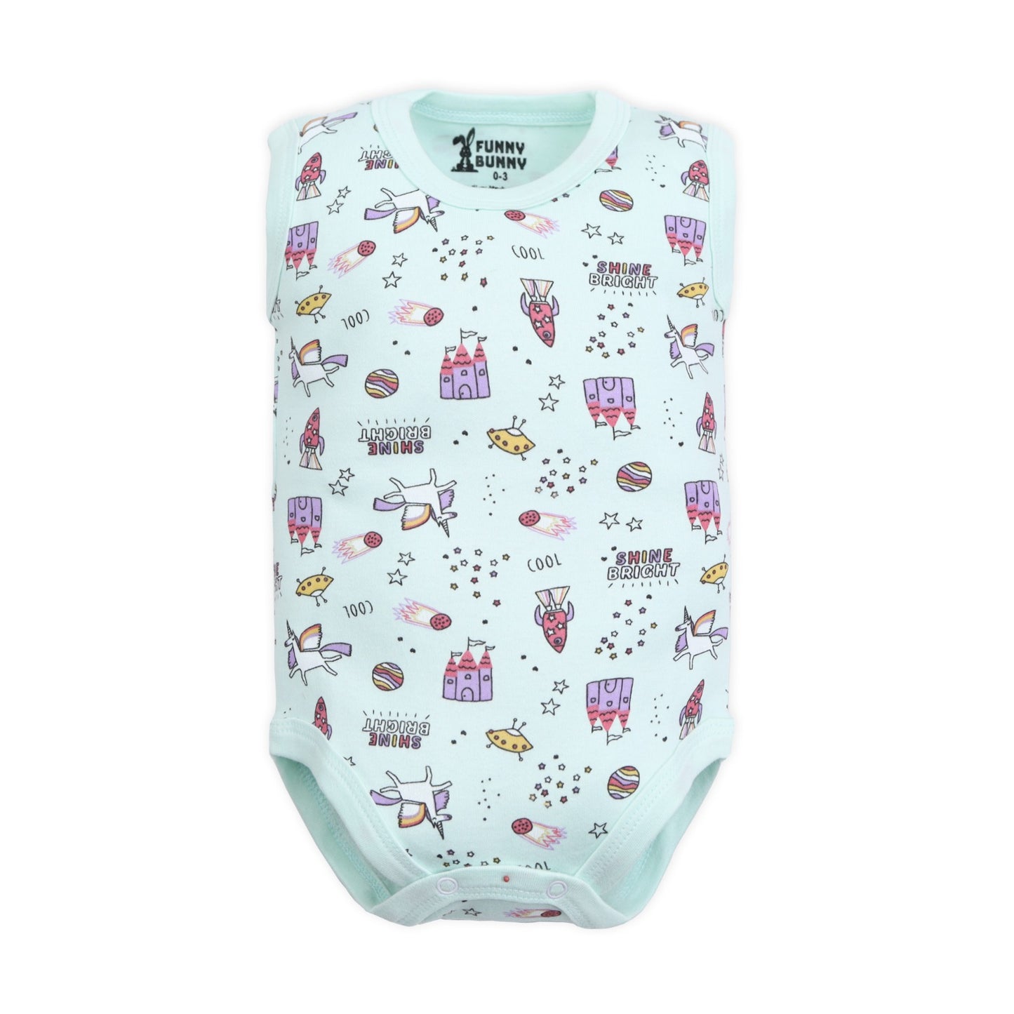 Funny Bunny Baby® Sleeveless Onesies  "Snap Closure"