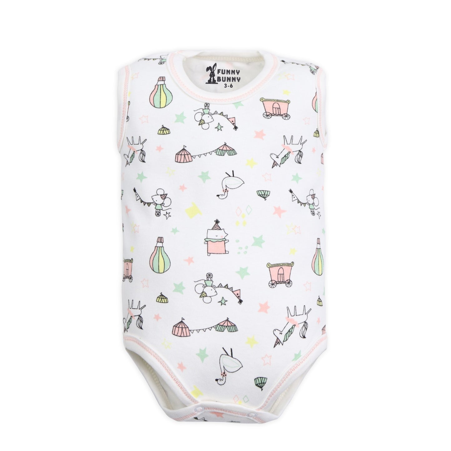 Funny Bunny Baby® Sleeveless Onesies  "Snap Closure"