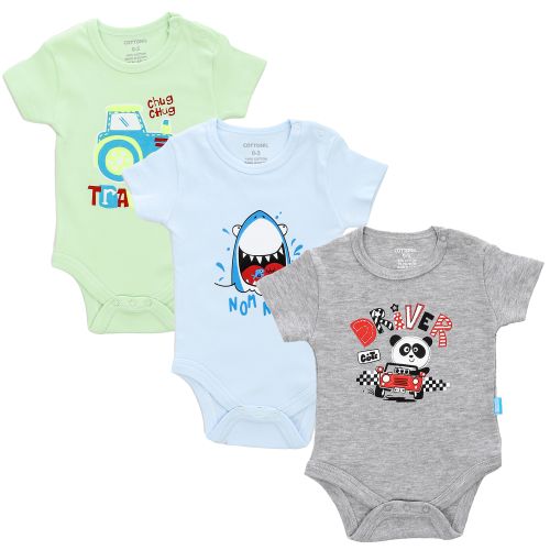 Cottonil Baby® Half Sleeves Onesies  "Snap Closure"