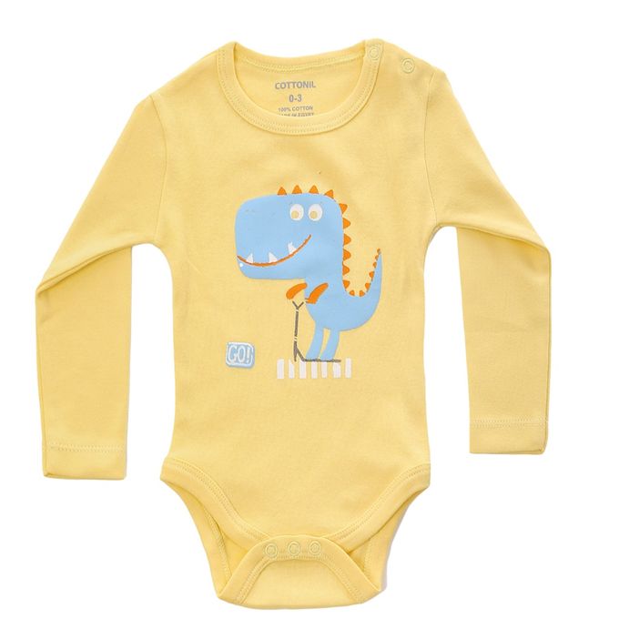 Cottonil Baby® Long Sleeves Onesies  "Snap Closure"