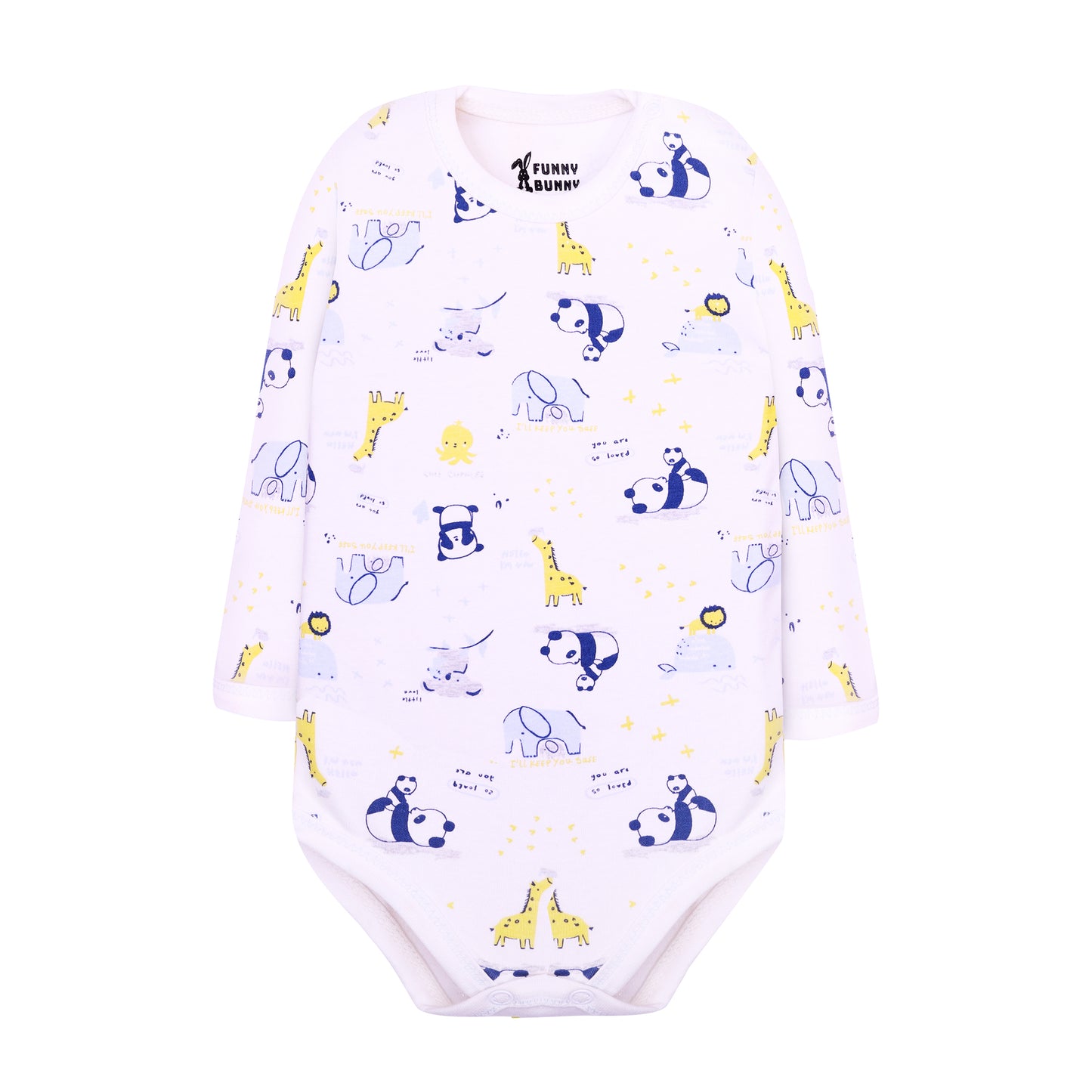 Funny Bunny Baby® Long Sleeves Onesies  "Snap Closure"