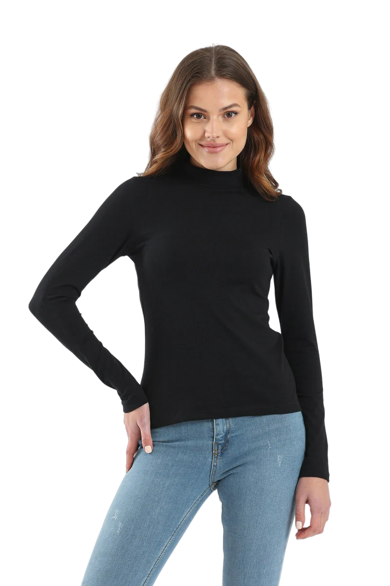 Karma Bodyline® Women High Neck Long Sleeves Top