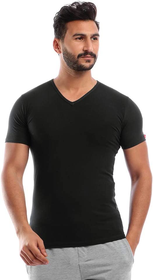 Cottonil Stretch® Men Half Sleeves "V" Neck Undershirt