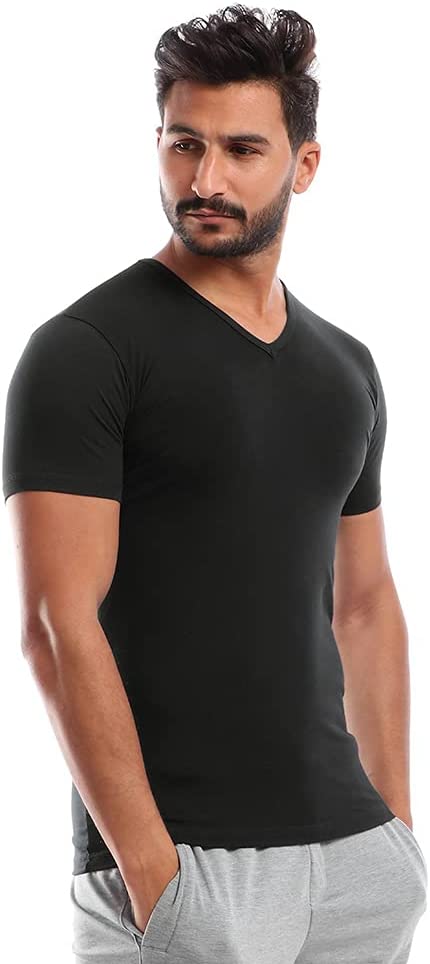 Cottonil Stretch® Men Half Sleeves "V" Neck Undershirt