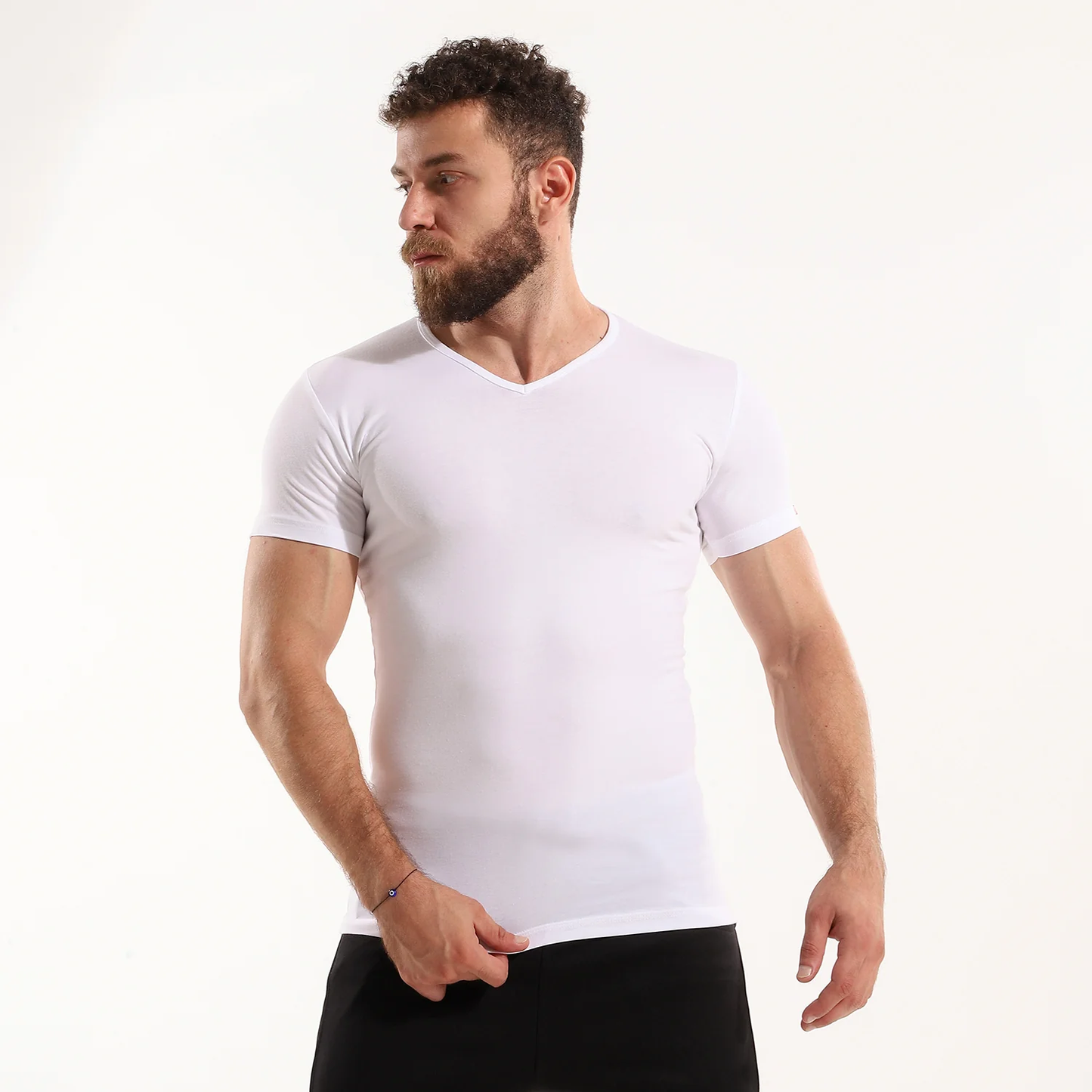 Cottonil Stretch® Men Half Sleeves "V" Neck Undershirt