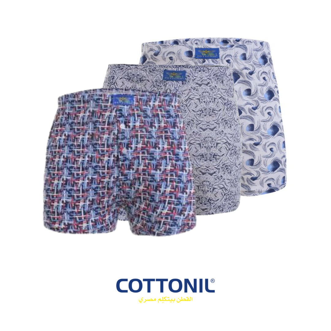 Cottonil Classic® Men Classic Printed Boxers - Bundle Of 3 Boxers