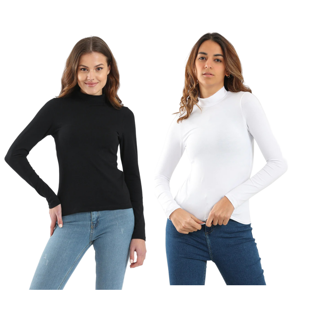 Karma Bodyline® Women High Neck Long Sleeves Top