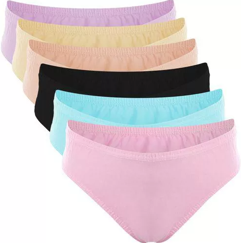 Cottonil Women Bikini Bottoms Solid Colored- Pack of 3 Pieces