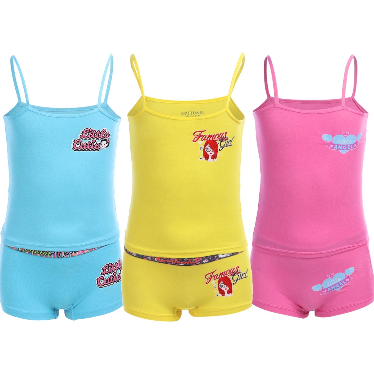 Cottonil Heart® Girls Underwear Set Top & Hot Short