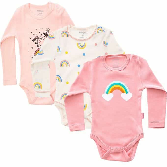 Cottonil Baby® Long Sleeves Onesies  "Snap Closure"